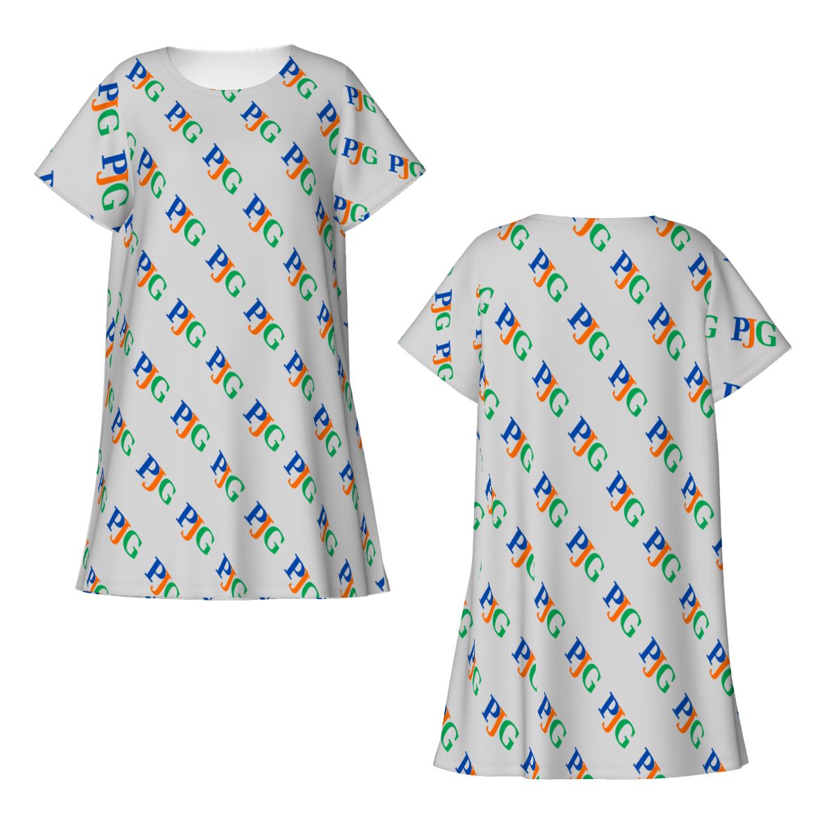PJG Signature Lounge Dress — Heather Gray Multi