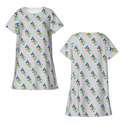 PJG Signature Lounge Dress — Heather Gray Multi
