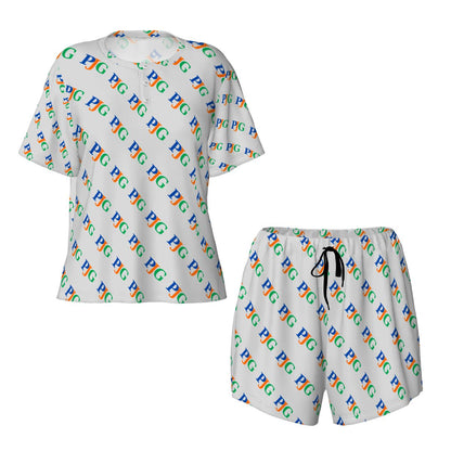 PJG Signature Tee & Short Set — Heather Gray Multi