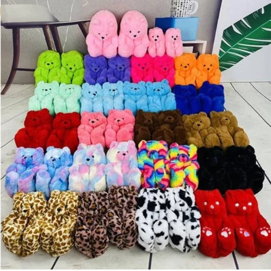 Cuddle Bear Plush Slippers